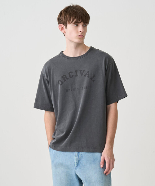 ORCIVAL（オーシバル）の「ORCIVAL | ジャージーニット プリントTシャツ MEN（Tシャツ/カットソー・メンズ・チャコール/グレイッシュベージュ/ネイビー・5/4）」の18枚目の写真