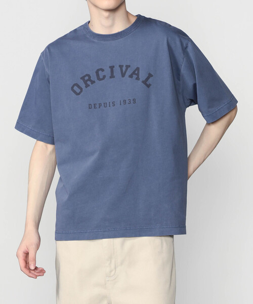 ORCIVAL（オーシバル）の「ORCIVAL | ジャージーニット プリントTシャツ MEN（Tシャツ/カットソー・メンズ・チャコール/グレイッシュベージュ/ネイビー・5/4）」の3枚目の写真
