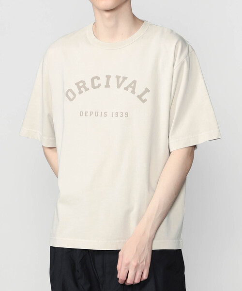 ORCIVAL（オーシバル）の「ORCIVAL | ジャージーニット プリントTシャツ MEN（Tシャツ/カットソー・メンズ・チャコール/グレイッシュベージュ/ネイビー・5/4）」の2枚目の写真