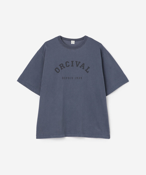 ORCIVAL（オーシバル）の「ORCIVAL | ジャージーニット プリントTシャツ MEN（Tシャツ/カットソー・メンズ・チャコール/グレイッシュベージュ/ネイビー・5/4）」の4枚目の写真
