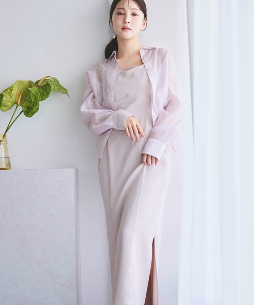 NOELA(ノエラ)の「シアーレイヤーキャミワンピース(ワンピース・レディース・ベージュ/オフホワイト・S/M)」の1枚目の写真