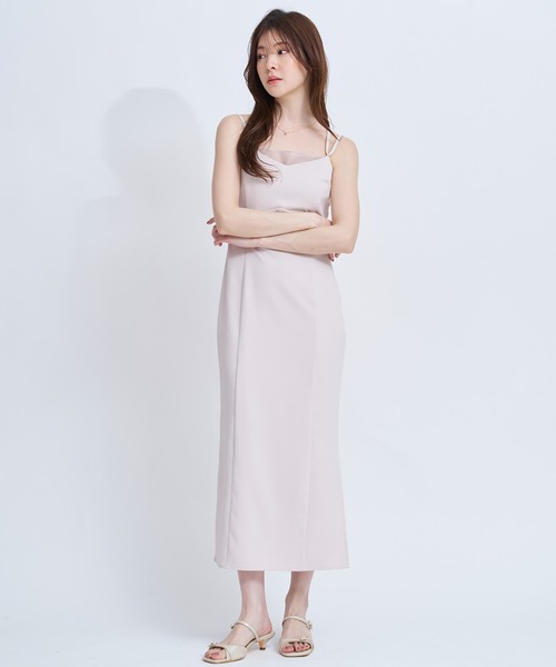 NOELA(ノエラ)の「シアーレイヤーキャミワンピース(ワンピース・レディース・ベージュ/オフホワイト・S/M)」の8枚目の写真