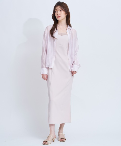 NOELA(ノエラ)の「シアーレイヤーキャミワンピース(ワンピース・レディース・ベージュ/オフホワイト・S/M)」の10枚目の写真
