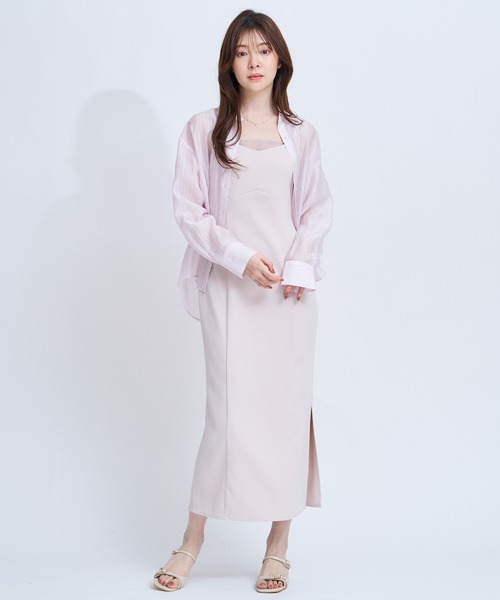 NOELA(ノエラ)の「シアーレイヤーキャミワンピース(ワンピース・レディース・ベージュ/オフホワイト・S/M)」の11枚目の写真