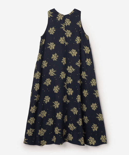 LE GLAZIK（ルグラジック）の「LE GLAZIK | ツイルプリント ノースリーブワンピース WOMEN（ワンピース・レディース・ブラック/ネイビー・36）」の5枚目の写真