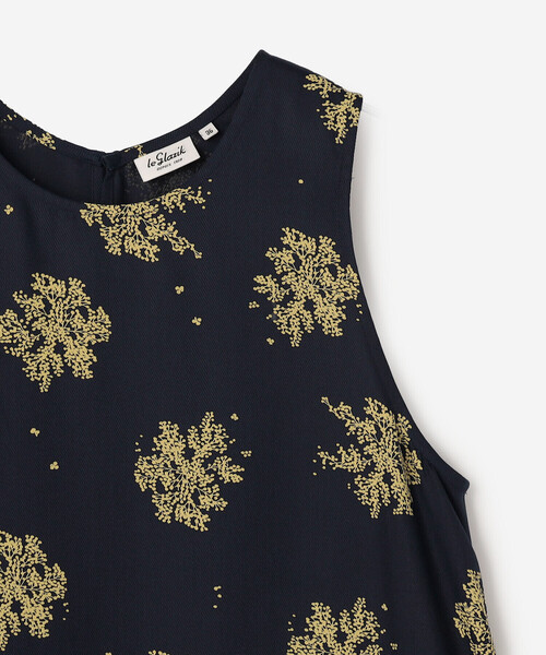 LE GLAZIK（ルグラジック）の「LE GLAZIK | ツイルプリント ノースリーブワンピース WOMEN（ワンピース・レディース・ブラック/ネイビー・36）」の7枚目の写真