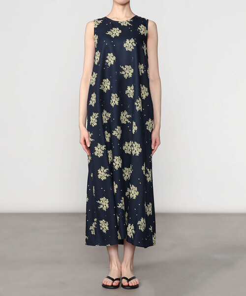 LE GLAZIK（ルグラジック）の「LE GLAZIK | ツイルプリント ノースリーブワンピース WOMEN（ワンピース・レディース・ブラック/ネイビー・36）」の11枚目の写真