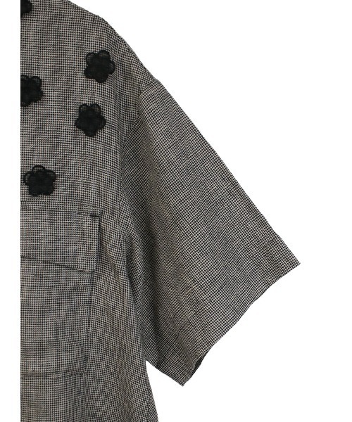 COEL(コエル)の「モチーフリネンシャツ(シャツ/ブラウス・レディース・ブラック/オレンジ・FREE)」の10枚目の写真