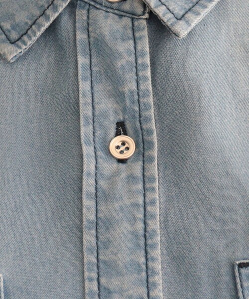fredy emue（フレディエミュ）の「とろみデニムクロップドシャツ（シャツ/ブラウス・レディース・ブルー/チャコールグレー・38）」の17枚目の写真