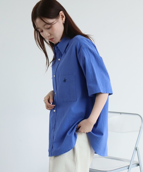 BEVERLY HILLS POLO CLUB(ビバリーヒルズポロクラブ)の「【BEVERLY HILLS POLO CLUB / ビバリーヒルズ ポロクラブ】 ワンポイントポニー刺繍 ハイツイスト 半袖シャツ(シャツ/ブラウス・メンズ・オフホワイト/ブルー/ベージュ系その他/ブルー系その他/ブラック系その他/ベージュ系その他2/スミクロ・M/LL/L)」の18枚目の写真