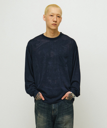ENDOOR（エンドア）の「Double Neck Knit Long Sleeve (navy)（Tシャツ/カットソー）」