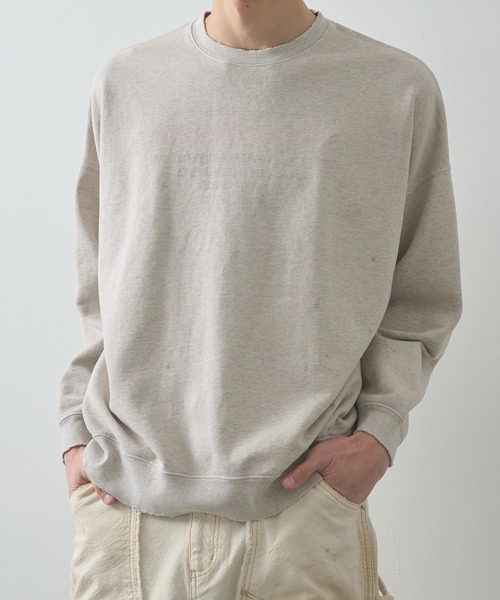 FACCIES(ファチーズ)の「【FACCIES/ファッチーズ】AGINGA FADE SWEAT(SOFT)(スウェット・メンズ・ブラック/ライトブルー/グレー・1/2)」の3枚目の写真