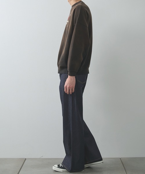FACCIES(ファチーズ)の「【FACCIES/ファッチーズ】AGINGA FADE SWEAT(SOFT)(スウェット・メンズ・ブラック/ライトブルー/グレー・1/2)」の5枚目の写真