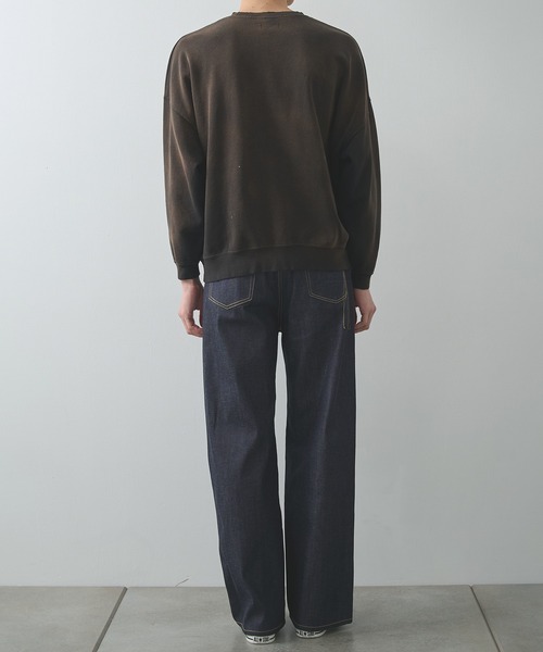 FACCIES(ファチーズ)の「【FACCIES/ファッチーズ】AGINGA FADE SWEAT(SOFT)(スウェット・メンズ・ブラック/ライトブルー/グレー・1/2)」の6枚目の写真