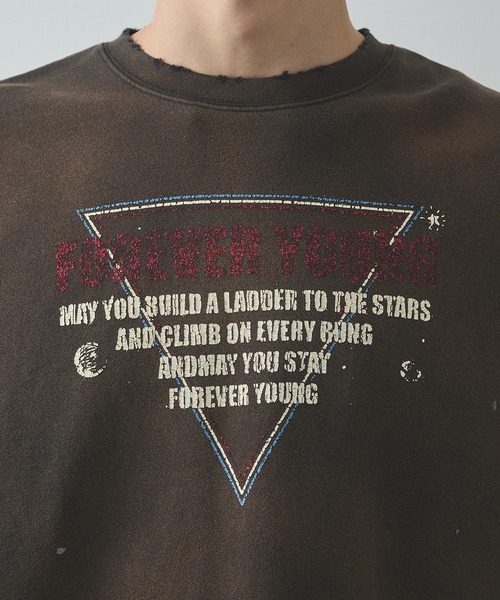FACCIES(ファチーズ)の「【FACCIES/ファッチーズ】AGINGA FADE SWEAT(SOFT)(スウェット・メンズ・ブラック/ライトブルー/グレー・1/2)」の7枚目の写真
