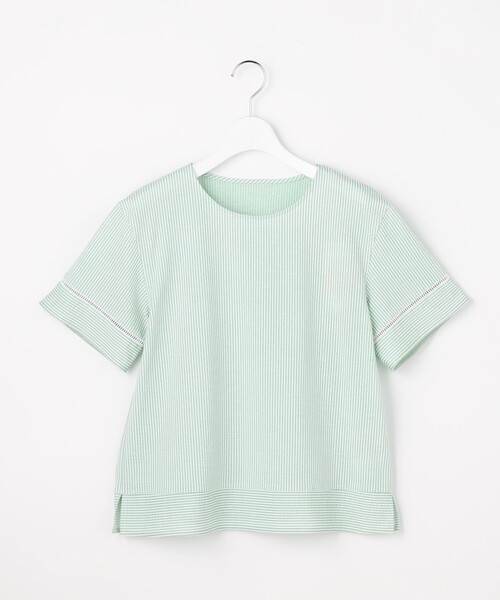 J.PRESS(ジェイプレス)の「【一枚で着映え】サッカージャージー クルーネック カットソー(Tシャツ/カットソー・レディース・ライトグリーン系1/ライトグレー系1/ネイビー系1/グレー系1・T15/T13)」の14枚目の写真