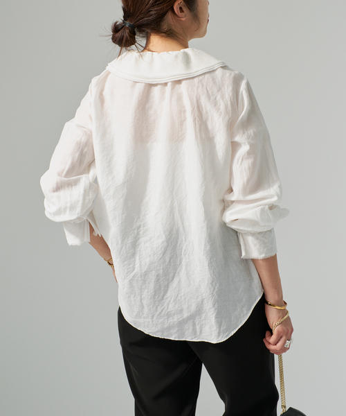 VERMEIL par iena（ヴェルメイユパーイエナ）の「millefeuille ブラウス（シャツ/ブラウス・レディース・ホワイト・FREE）」の9枚目の写真