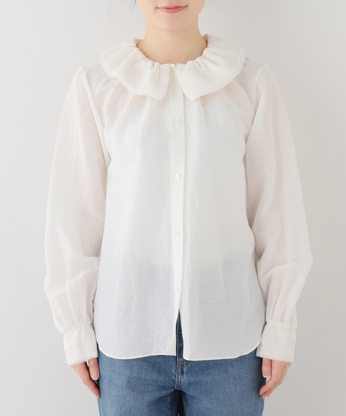 VERMEIL par iena（ヴェルメイユパーイエナ）の「millefeuille ブラウス（シャツ/ブラウス・レディース・ホワイト・FREE）」の8枚目の写真