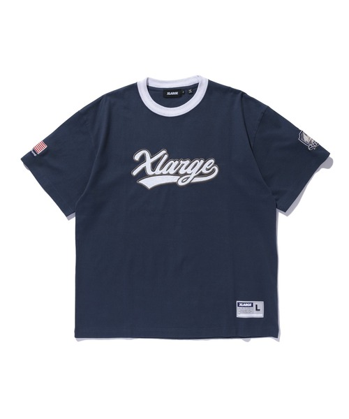 XLARGE(エクストララージ)の「BASEBALL LOGO S/S TEE(Tシャツ/カットソー・メンズ・ブラック/ブラウン/ネイビー・XL/L/M/S)」の3枚目の写真