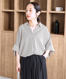 reca | エンボス加工スキッパーブラウス(シャツ/ブラウス)