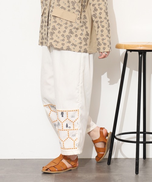 Emago（イマゴ）の「EMAGO おうち透かし刺繍ﾊﾟﾝﾂ（その他パンツ・レディース・アイボリー/ブラック/ネイビー・FREE）」の5枚目の写真