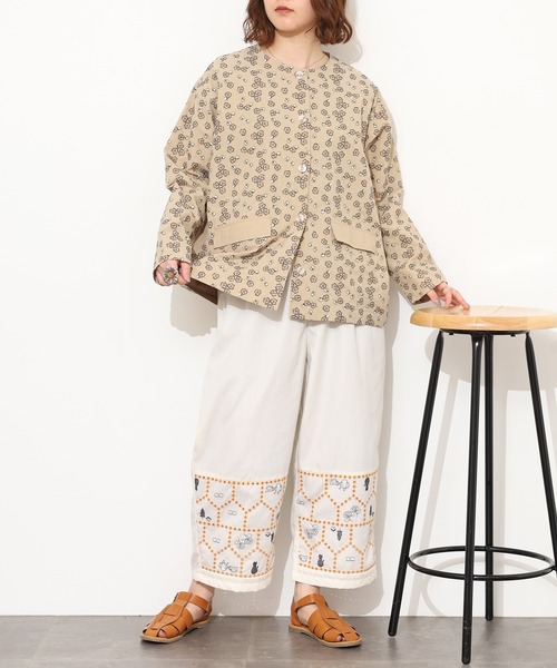 Emago（イマゴ）の「EMAGO おうち透かし刺繍ﾊﾟﾝﾂ（その他パンツ・レディース・アイボリー/ブラック/ネイビー・FREE）」の10枚目の写真