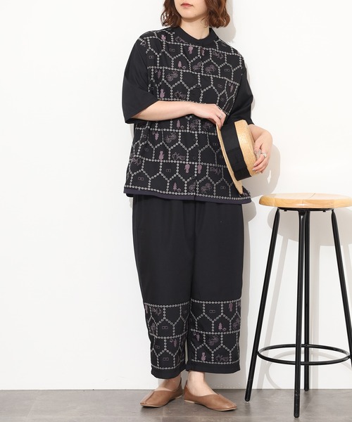 Emago（イマゴ）の「EMAGO おうち透かし刺繍ﾊﾟﾝﾂ（その他パンツ・レディース・アイボリー/ブラック/ネイビー・FREE）」の17枚目の写真