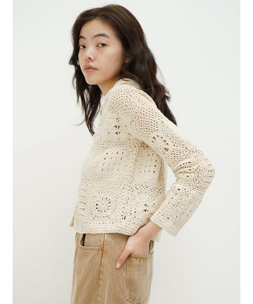 FIKA.(フィーカ)の「Crochet motif cardigan(カーディガン/ボレロ・レディース・ブラック/ホワイト系・MEDIUM)」の10枚目の写真