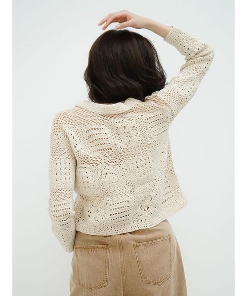 FIKA.(フィーカ)の「Crochet motif cardigan(カーディガン/ボレロ・レディース・ブラック/ホワイト系・MEDIUM)」の12枚目の写真
