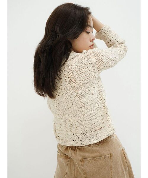 FIKA.(フィーカ)の「Crochet motif cardigan(カーディガン/ボレロ・レディース・ブラック/ホワイト系・MEDIUM)」の16枚目の写真