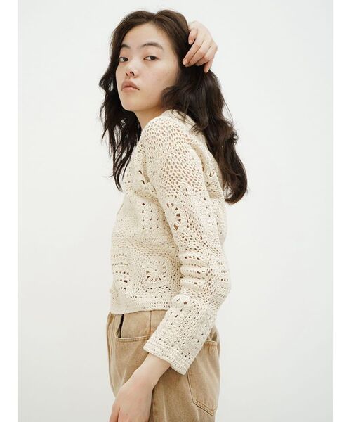 FIKA.(フィーカ)の「Crochet motif cardigan(カーディガン/ボレロ・レディース・ブラック/ホワイト系・MEDIUM)」の17枚目の写真