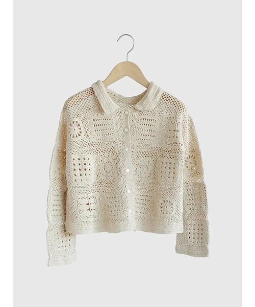 FIKA.(フィーカ)の「Crochet motif cardigan(カーディガン/ボレロ・レディース・ブラック/ホワイト系・MEDIUM)」の21枚目の写真