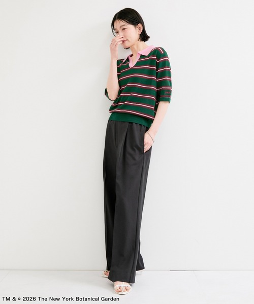 ADAM ET ROPE'（アダムエロペ）の「【NYBG】ポロニット（ポロシャツ・レディース・ホワイト系その他4/グリーン系その他・FREE）」の4枚目の写真