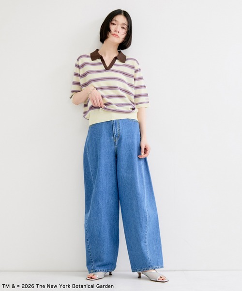 ADAM ET ROPE'（アダムエロペ）の「【NYBG】ポロニット（ポロシャツ・レディース・ホワイト系その他4/グリーン系その他・FREE）」の5枚目の写真