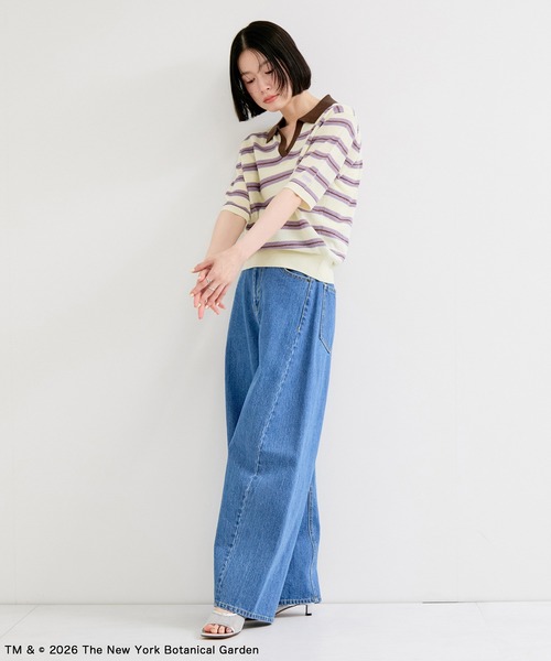 ADAM ET ROPE'（アダムエロペ）の「【NYBG】ポロニット（ポロシャツ・レディース・ホワイト系その他4/グリーン系その他・FREE）」の6枚目の写真