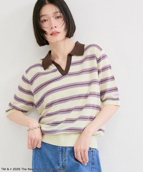 ADAM ET ROPE'（アダムエロペ）の「【NYBG】ポロニット（ポロシャツ・レディース・ホワイト系その他4/グリーン系その他・FREE）」の8枚目の写真