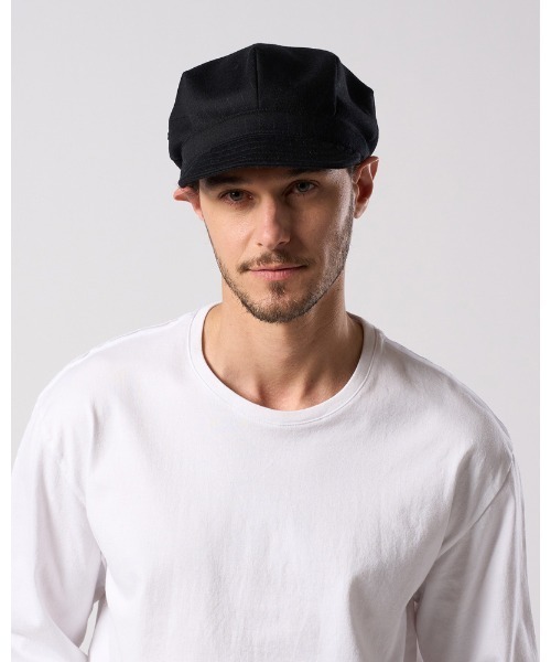 wjk(ダヴルジェイケイ)の「venetian stripe engineer cap(キャップ・メンズ・ブラック/ダークブラウン/チャコールグレー・FREE)」の13枚目の写真