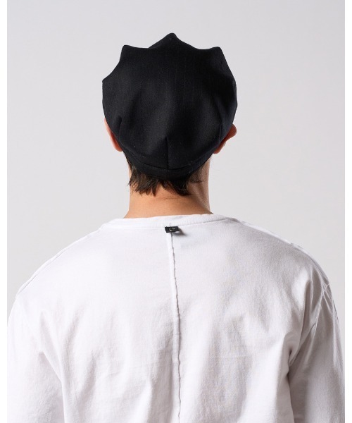 wjk(ダヴルジェイケイ)の「venetian stripe engineer cap(キャップ・メンズ・ブラック/ダークブラウン/チャコールグレー・FREE)」の15枚目の写真