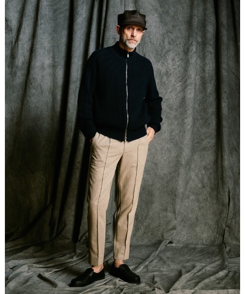 wjk(ダヴルジェイケイ)の「venetian stripe engineer cap(キャップ・メンズ・ブラック/ダークブラウン/チャコールグレー・FREE)」の19枚目の写真