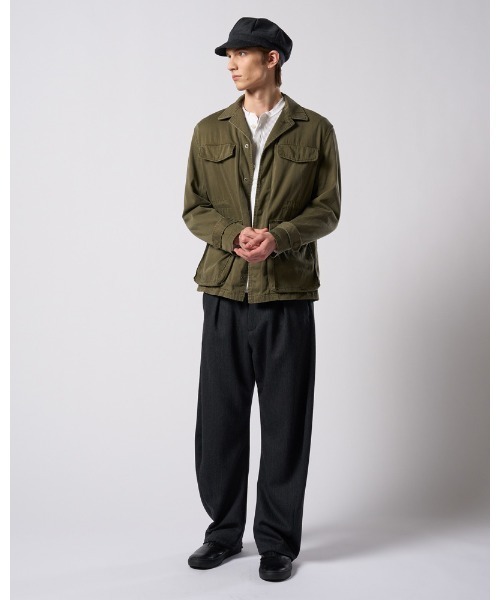 wjk(ダヴルジェイケイ)の「venetian stripe engineer cap(キャップ・メンズ・ブラック/ダークブラウン/チャコールグレー・FREE)」の22枚目の写真
