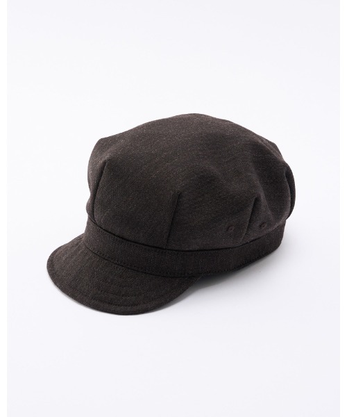 wjk(ダヴルジェイケイ)の「venetian stripe engineer cap(キャップ・メンズ・ブラック/ダークブラウン/チャコールグレー・FREE)」の8枚目の写真