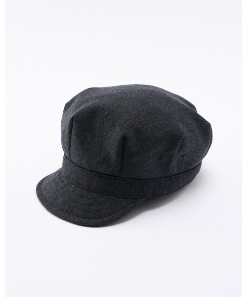wjk(ダヴルジェイケイ)の「venetian stripe engineer cap(キャップ・メンズ・ブラック/ダークブラウン/チャコールグレー・FREE)」の4枚目の写真