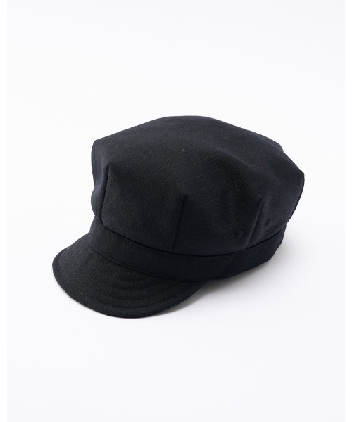 wjk(ダヴルジェイケイ)の「venetian stripe engineer cap(キャップ・メンズ・ブラック/ダークブラウン/チャコールグレー・FREE)」の12枚目の写真