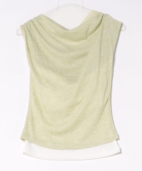 LAULEN(ローレン)の「drape nuance layered tops /ドレープニュアンスオフショルダーレイヤードトップス(Tシャツ/カットソー・レディース・ホワイト/グリーン/オレンジ/グレー/ブラック・FREE)」の15枚目の写真