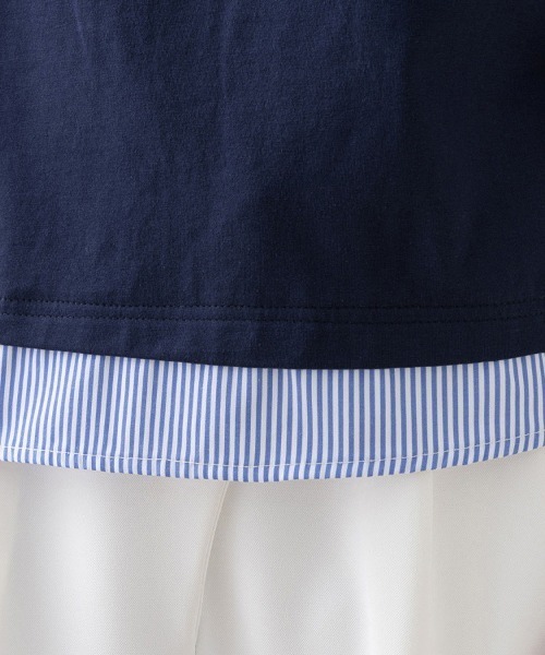 ReRe(リリ)の「重ね着風ストライプ切替ブラウス(シャツ/ブラウス・レディース・ネイビー・MEDIUM/LARGE/X-LARGE)」の16枚目の写真
