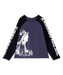 TONSIL（トンスル）の「グラフィックプリントナグランスウェットパープル（スウェット）」