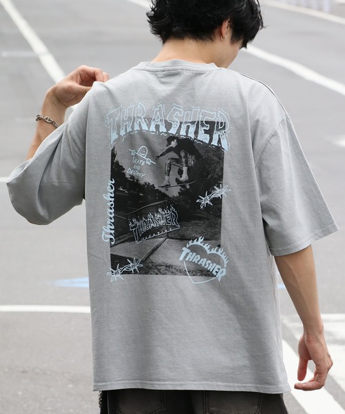 セール】【THRASHER/スラッシャー】ピグメント加工 バックフォト