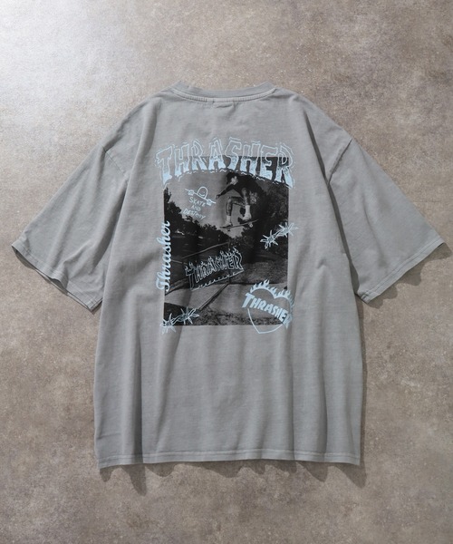 THRASHER(スラッシャー)の「【THRASHER/スラッシャー】ピグメント加工 バックフォトプリント Tシャツ(Tシャツ/カットソー・メンズ・ピンク/ブラウン/ライトグレー/サックスブルー/チャコールグレー・XL/L/M)」の13枚目の写真
