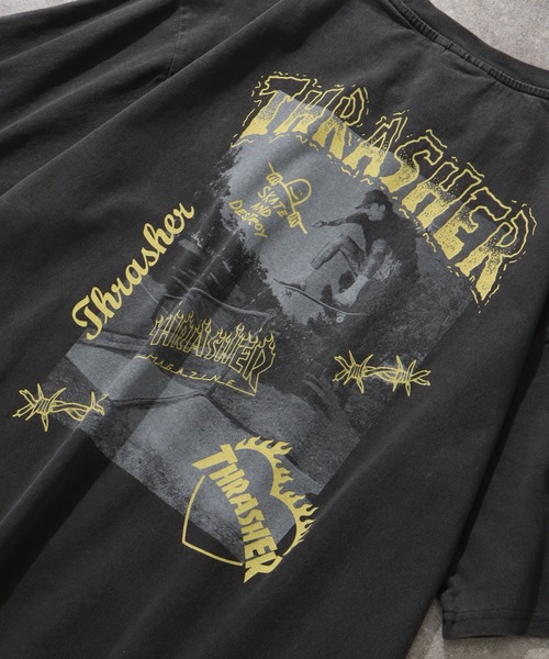 THRASHER(スラッシャー)の「【THRASHER/スラッシャー】ピグメント加工 バックフォトプリント Tシャツ(Tシャツ/カットソー・メンズ・ピンク/ブラウン/ライトグレー/サックスブルー/チャコールグレー・XL/L/M)」の22枚目の写真