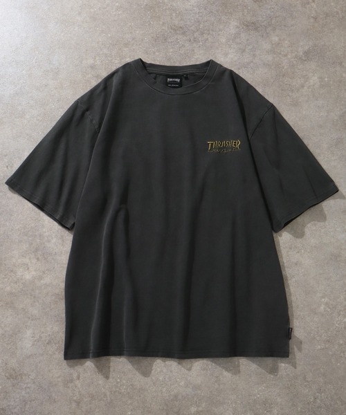 THRASHER(スラッシャー)の「【THRASHER/スラッシャー】ピグメント加工 バックフォトプリント Tシャツ(Tシャツ/カットソー・メンズ・ピンク/ブラウン/ライトグレー/サックスブルー/チャコールグレー・XL/L/M)」の10枚目の写真